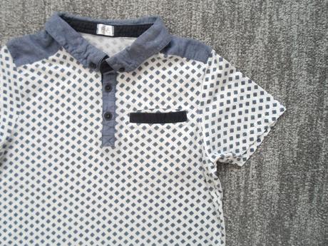 Bílé tričko triko s límečkem polo, f&f,146