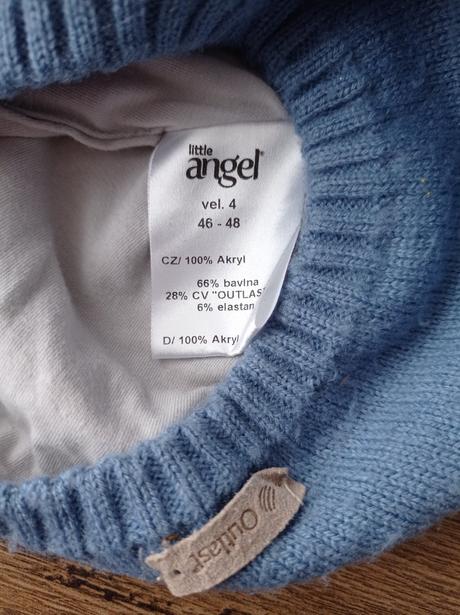 Čepice vel. 4 little angel outlast, little angel®,98
