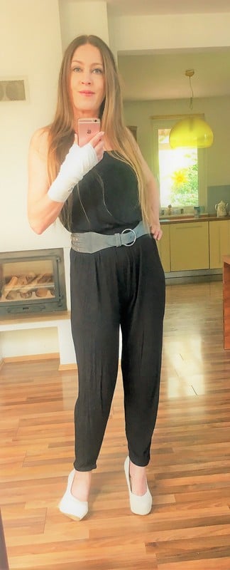 Černý overal, vel m-xl, denim co, denim co,l