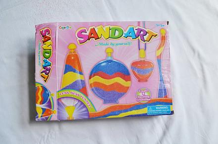 Výroba z písku - dekorační lahvičky, 