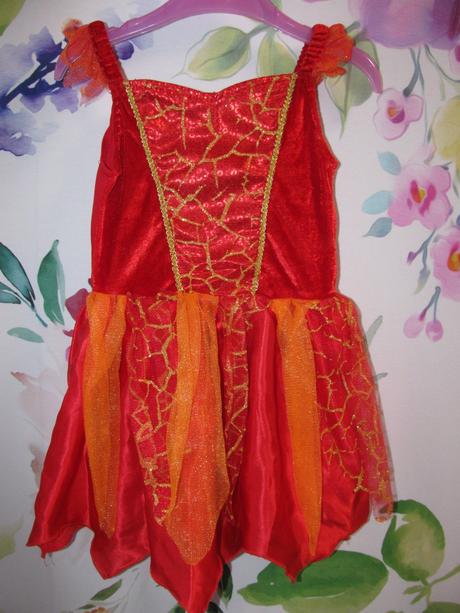 Kostým na karneval-ohňová princezna, víla,