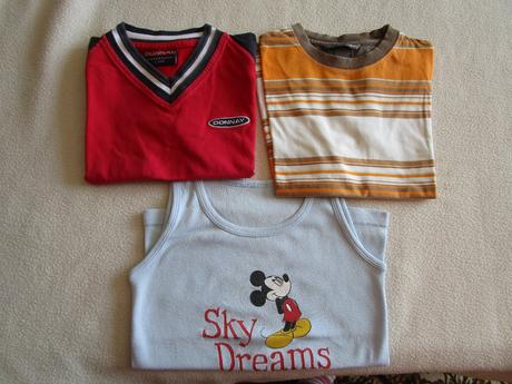 2x pěkné chlapecké tričko + tílko, vel. 104, h&m,104