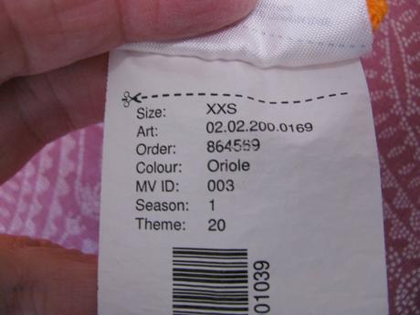 Dívčí oranžové řádkované pružné šaty, xs