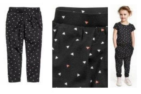 Černé harem dívčí kalhoty / tepláky, vel. 6-7y, h&m,122