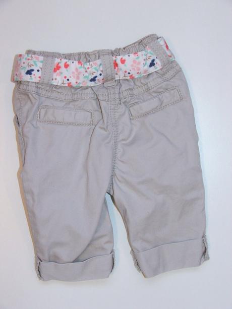 H154 bavlněné dívčí kalhoty vel. 56, f&f,56