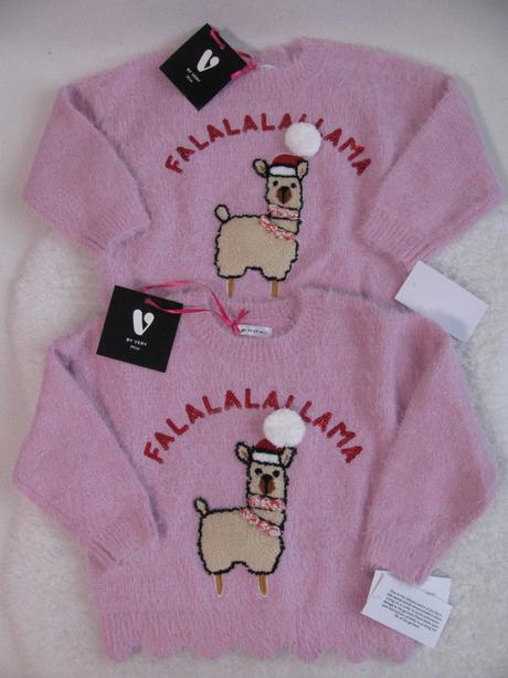 Dívčí lila svetřík s třpytkou a ovečkou-pro dvojča, 104