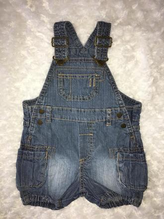 Modré riflové/džínové laclové kraťásky h&m, h&m,62