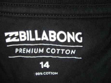 Černé bavlněné tričko, potisk kostlivec, billabong,164