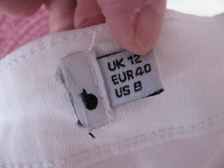 Bílé elastické džíny skiny, 38