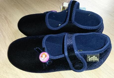 Tmavě modré sametové balerínky se sofií vel.30, disney,30