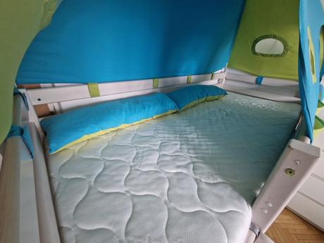 Zvýšená dětská postel domestav domino, šířka (cm): 90,délka (cm): 200