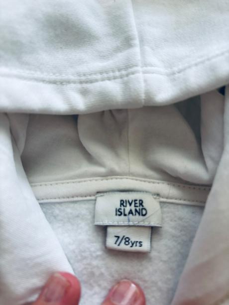 K10/ mikina bílá - v.7/8 let zn. river island, river island,128