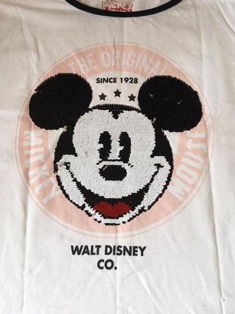 Tričko s flitry a mickey mousem, marks & spencer,164