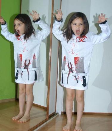 Karnevalový plášť strašidelný řezník, halloween,