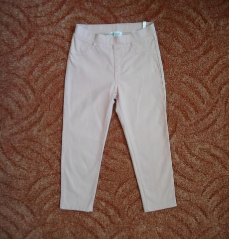 Růžové meruňkové legíny tregíny džegíny kalhoty 3/, h&m,152