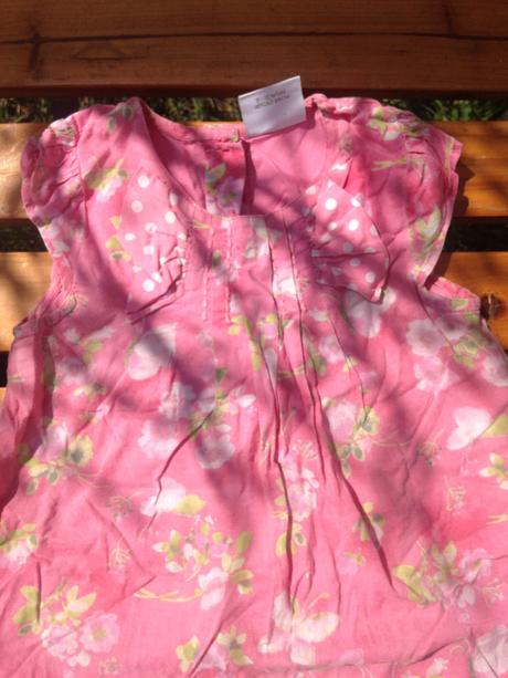 Dívčí šaty růže, růžičky, motýlci vel. 80 - 86, next,80