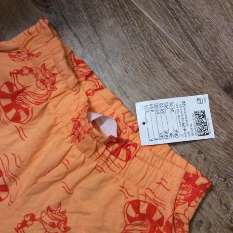 Nové kraťasy s jednorožcem, h&m,122