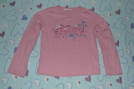 122 128 růžové triko dl.rukáv, george,128