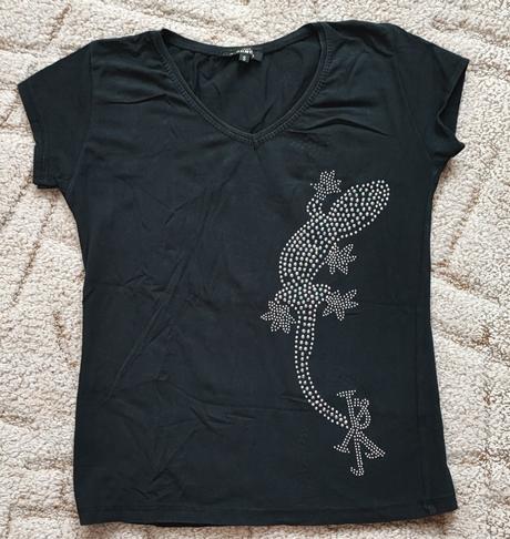 Tričko ještěrka černé, s