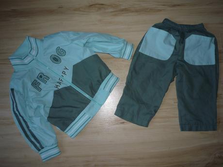 Bavlnou podšitá šusťákovka na mimi, frog,74