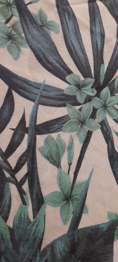 Smog bílé bavlněné tričko s tropickým motivem, xs