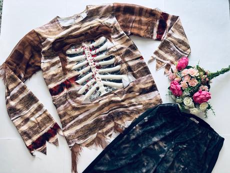 K5/ kostým kostlivce halloween - v.11/13 let, 