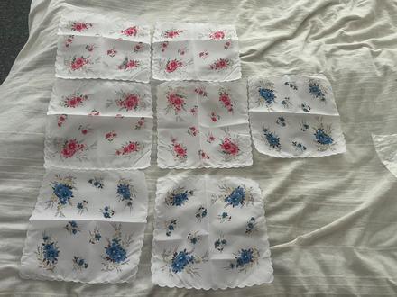 Nové - 7x ozdobný kapesník, 