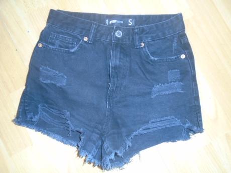 Kraťasy džínové denim vel s trhané, denim,s