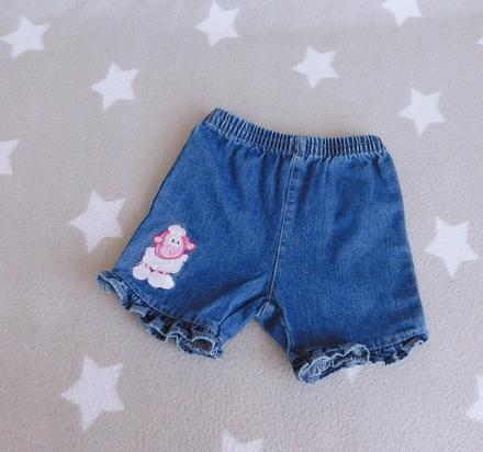 Riflové kraťásky s ovečkou  vel.74/80, 80