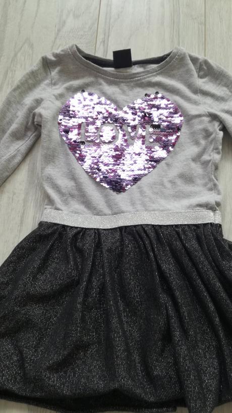 Šedé šaty se srdcem, kiki&koko,92