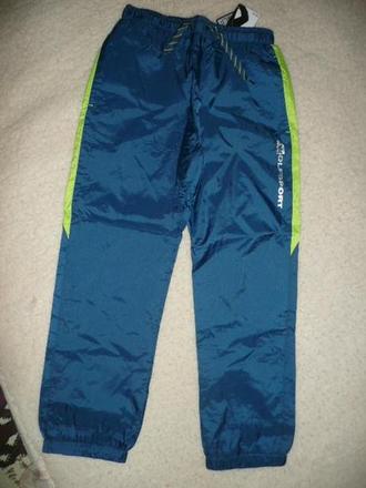 Šusťákové kalhoty podšité bavlnou šusťáky 104-110, wolf,104 / 110 / 116