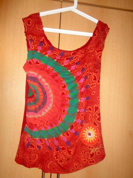 Cihlově červený top desigual, desigual,l