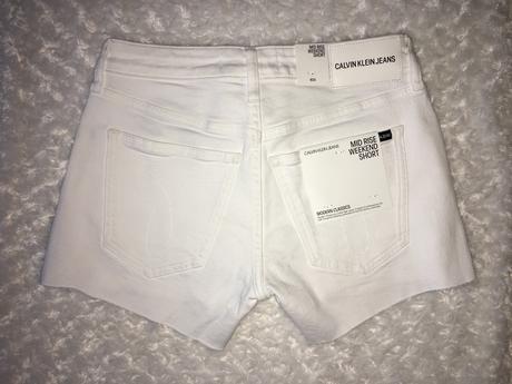 Bílé riflové/džínové kraťasy calvin klein, calvin klein,xs