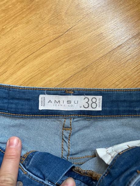 Džínové kratasy šortky amisu, amisu,38