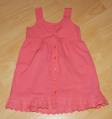 Bavlněné malinově růžové letní šaty, bhs,92