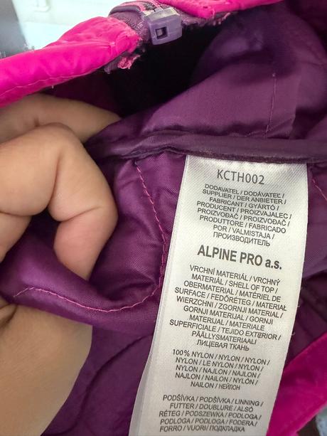 Růžový kabátek alpinepro 128/134, alpine pro,128