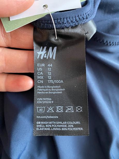 Nové hm plavky v celku halterneck vel. 44, h&m,44