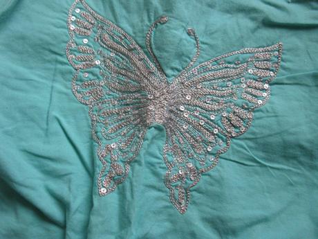 Zelenkavá tunika s motýlem, debenhams,116