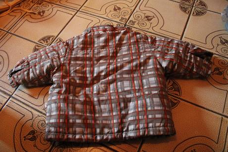 Klučičí zimní bunda proužky, 68