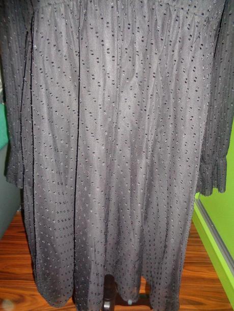 Černé splývavé elegantní šaty, orsay,42