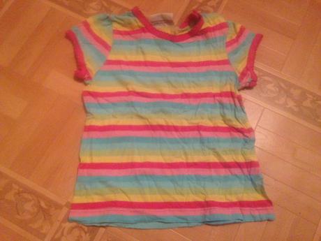 Dívčí tričko proužky vel. 86 - 92, topolino,86