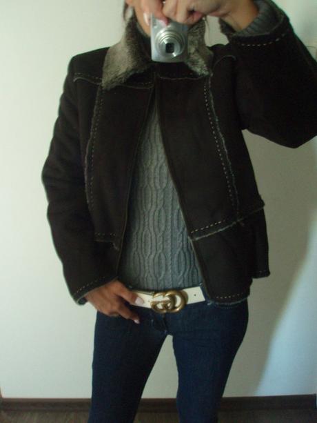 Černý kožešinový kabátek kcero, m