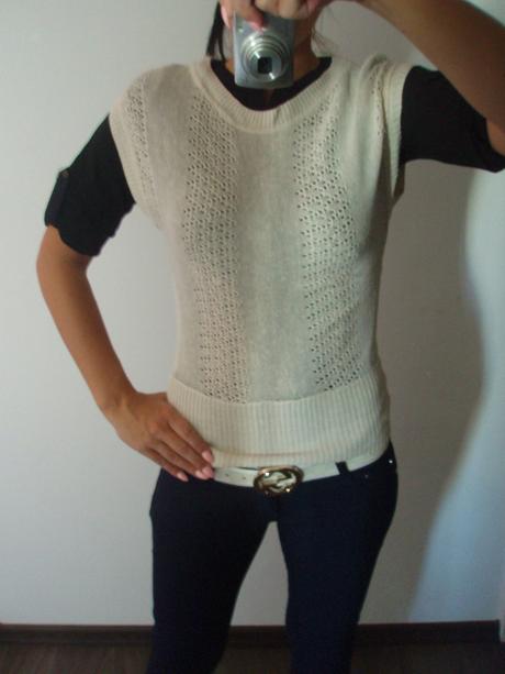 Béžový svetr/vesta h&m, h&m,xs