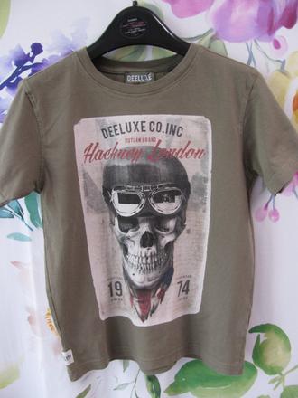 Bavlněné khaki tričko, unisex, deeluxe, 140