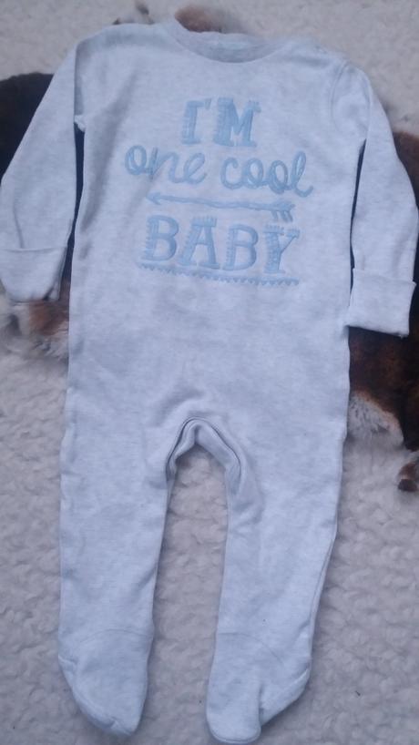 F&f kojenecký overal s vyšívaným nápisem, f&f,68