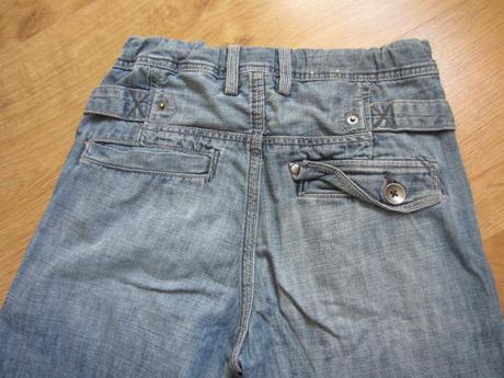 Bezva džínové, riflové kraťasy - odlehčené , h&m,128