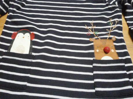 Pruhaté vánoční šaty vel. 3-4, 104