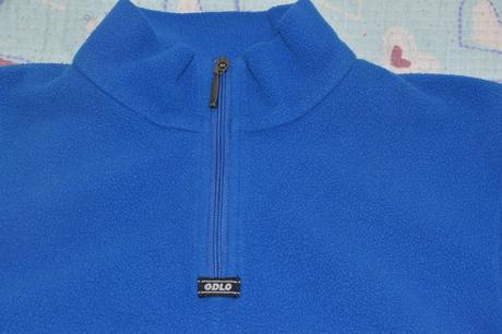 Slabá modrá fleesová mikina, pro vrstvení, 104