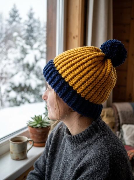 Pletený kulich dvojitý lem (různé barvy), 34 - xxxl