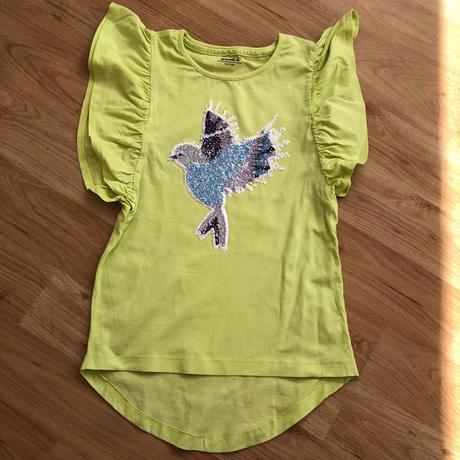 Yigga tricko s volanky menivy obrazek ptacka 134/1, yigga,134